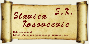 Slavica Kosovčević vizit kartica